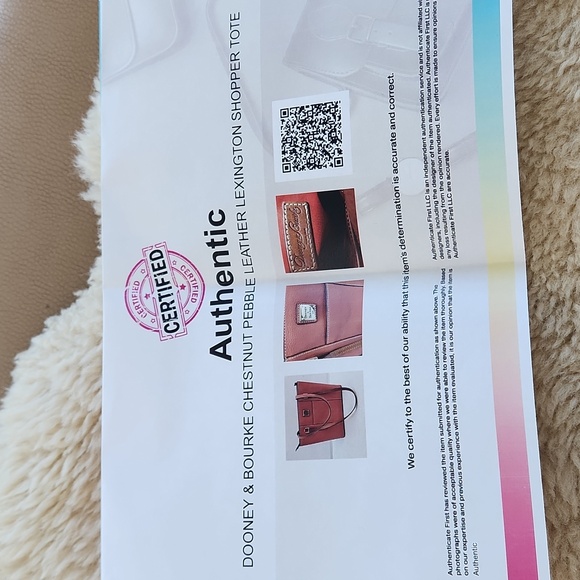 Beautiful Dooney & Bourke Chestnut  Pebbled Leather Lexington Shopper Tote 🤎🎁 - Picture 14 of 17